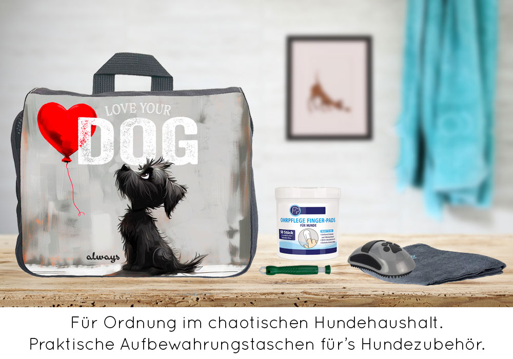 praktische Aufbewahrungstaschen für Hundezubehör