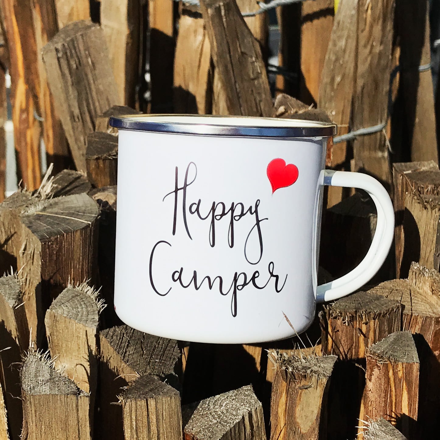 Camping Tasse mit Motiv HAPPY CAMPER